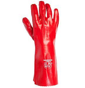 Gummihanskar 36cm PVC Stl 10 Röda