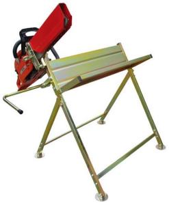 Sågbock med hållare för motorsåg