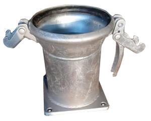 Italian style Honkoppling med fyrkantig fläns 6"