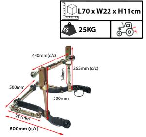 3-punktslyft till nyare modeller av kompakttraktorer som Kubota / Iseki / Yanmar