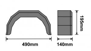 Stänkskärm Femvinkligt