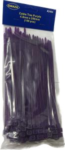 Buntband 200mm x 4,8mm  - 100-pack - Lila