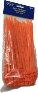 Buntband 200mm x 4,8mm  - 100-pack - Orange