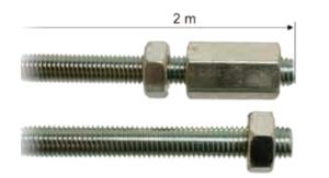 Bromsstång Hö/Vä 2 st x Längd 1 meter M10