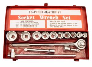 Hylsnyckelsats 3/4" Metrisk