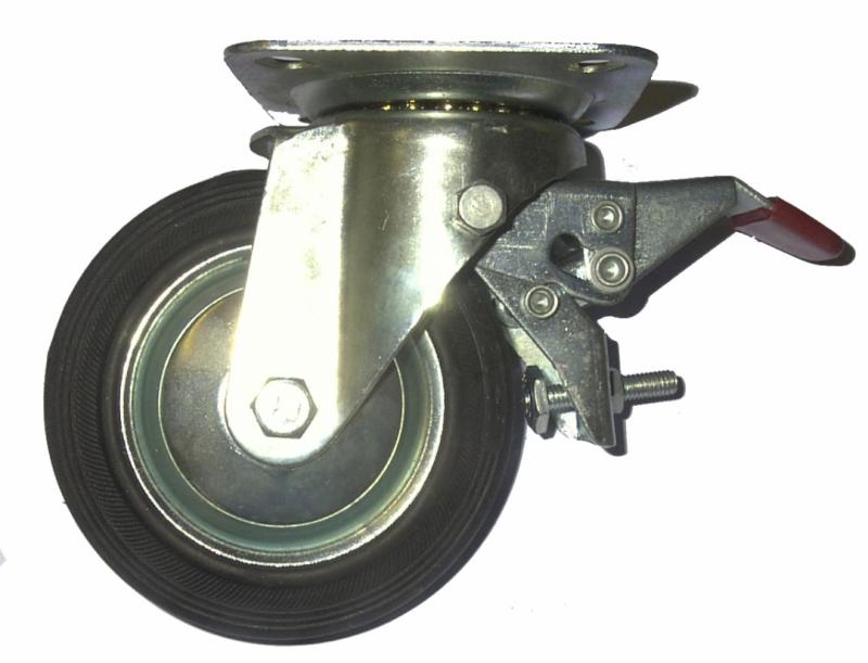 Länkhjul Svängbar med broms 75kg