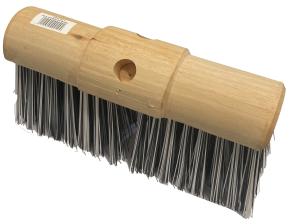 Sopkvast i trä Svart/Vit polyester 330mm