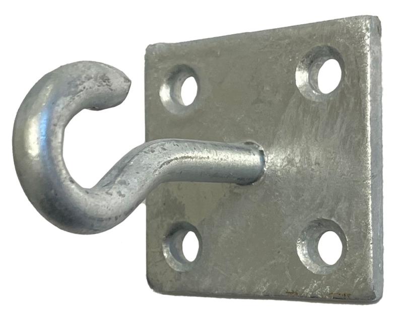Platta med krok 50x50mm Galvaniserad