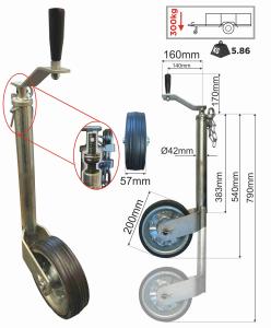 Stödhjul Ø42 - 300kg Heavy Duty