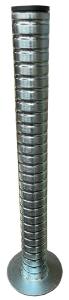 Stödben till släpvagn 48 x 450mm - Ribbat skaft