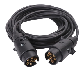 Släpvagnskabel 7-polig Hane/Hane 6M