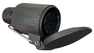 Släpvagnskontakt med lock - Hane 13-polig (typ N)