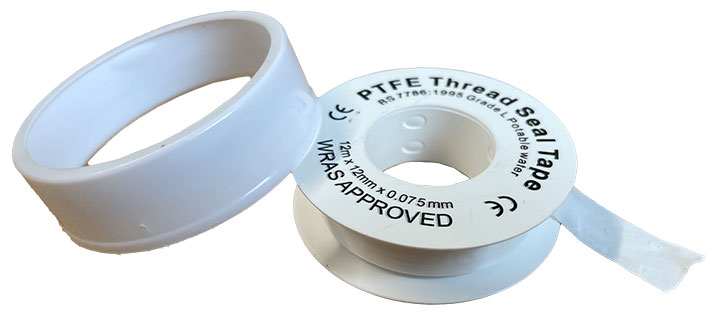 Friktionsreducerande PTFE Tejp 12mm x 12m x 0.075mm - 10-pack