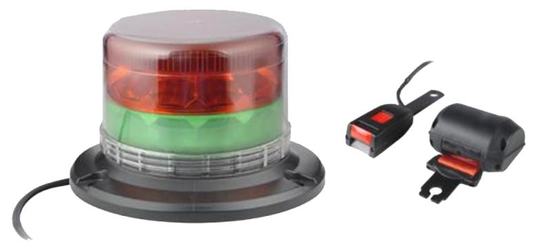 Varningsljus & Säkerhetsbälte - LED Amber & Grön lins