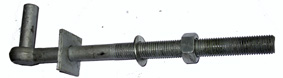 Hake med gänga 19 mm tapp - 95mm gänga