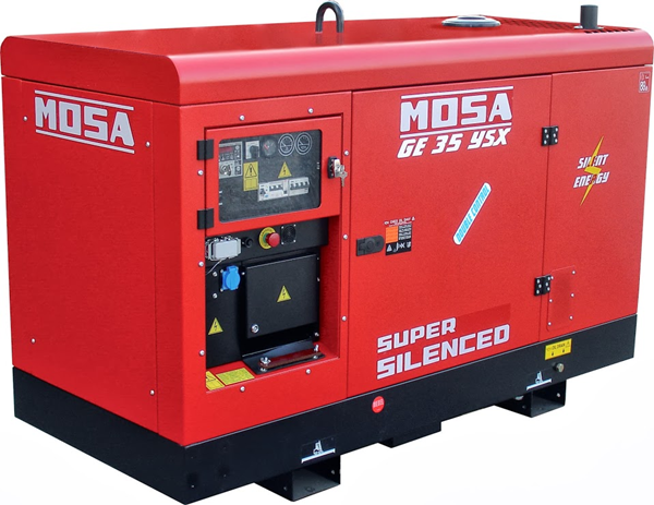 Elverk Diesel GE35YSX 38kVA 400V/12,5kVA 230V med uttagslist