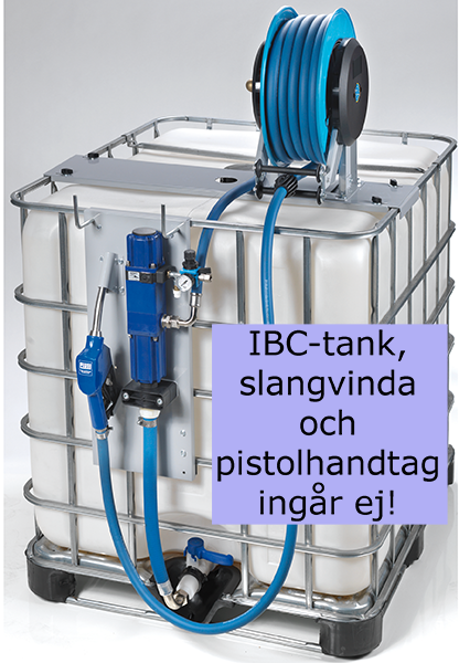 Pump DP2100PN med slang & fäste för 1000l container med fäste för slang