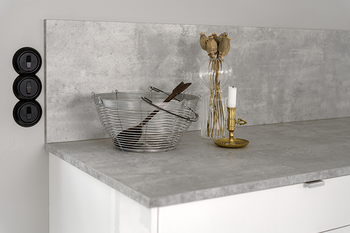 Köksbänkskiva Minerva i grått.