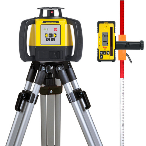 Rotationslaserpaket Rugby 640 RE 160 + Stativ + Laserstång