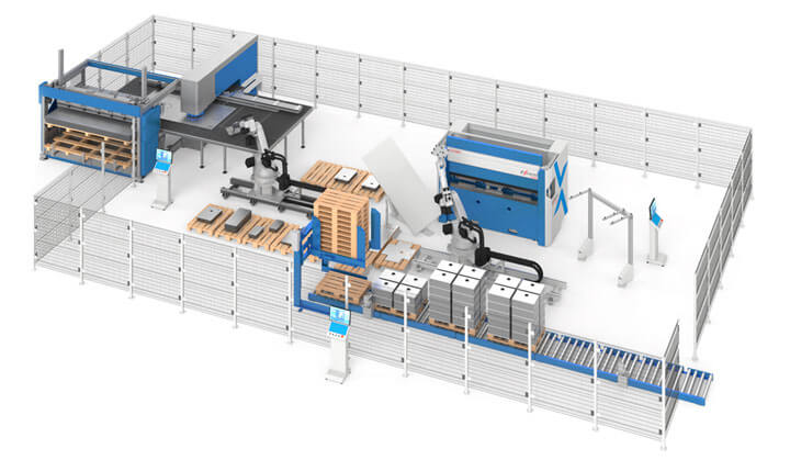 Automatiserad Stans & Kantpresslinje Euromac