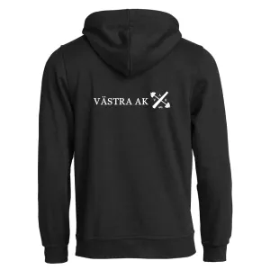Västra AK Hoody ink logga vänster bröst och rygg