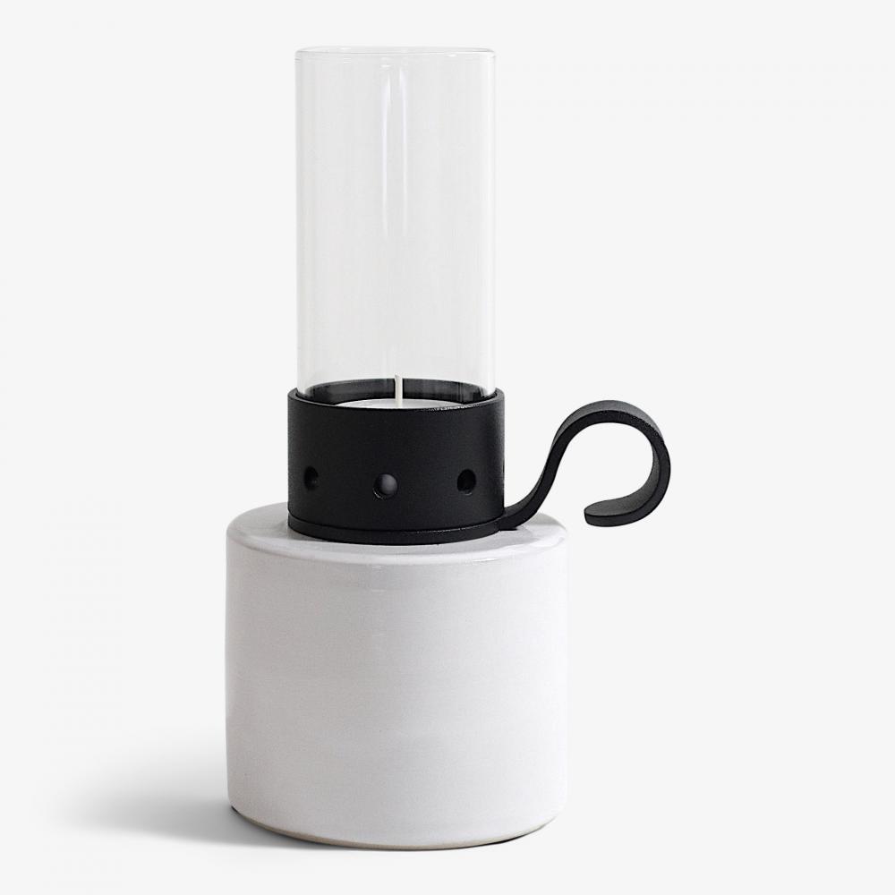 Lökenäs cylinder låg, vit