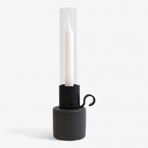Stora Rör Cylinder låg, svart
