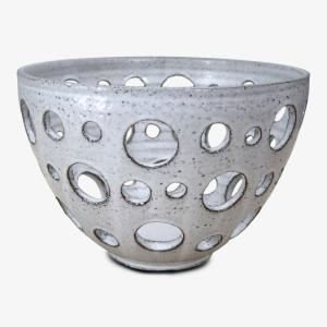 Äpplerum Fruktskål med hål, vit