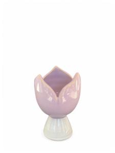 Sandvik Tulpanljusstake liten 12cm, vit/lila