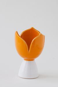 Sandvik Tulpanljusstake liten 12cm, vit/orange