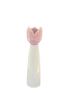 Sandvik Tulpanljusstake Stor 23cm, vit/lila