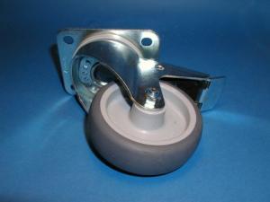 Ledhjul med platta och broms M8