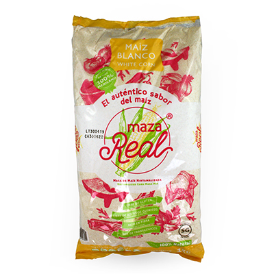 MAZA REAL, white corn flour for tortillas