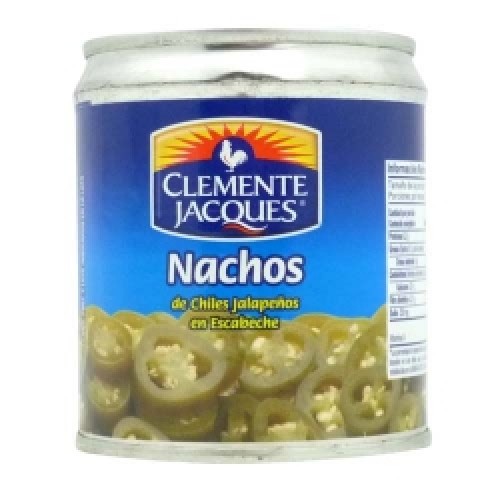 Sliced jalapenos, "nachos", Clemente Jacques, 210g