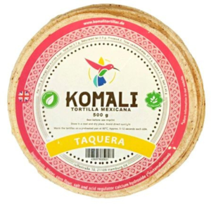 Tortillas Komali de maíz amarillo, 12cm