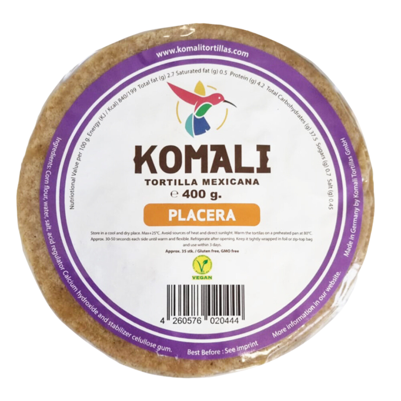 Tortillas de maíz 10cm Komali