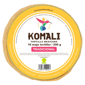 Gul majstortilla Komali 15cm, (10 tortillas per förpackning)