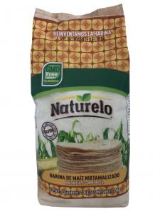 Harina de maíz blanco para tortillas 1kg, libre de gluten Naturelo
