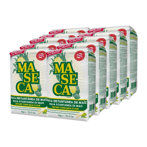 Pack of MASECA, vitt majsmjöl för tortillas, 10 x 1 kg