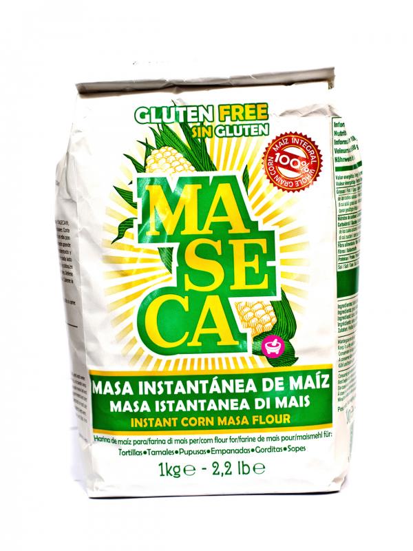 Harina de maíz blanca, MASECA, 1kg. NU - sin GMO y gluten!