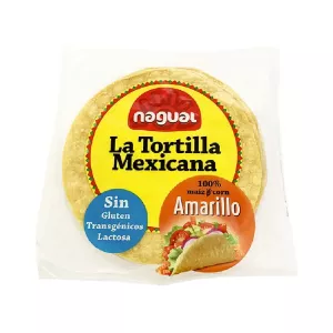 Tortillas de maíz amarillo, Nagual, 10 cm