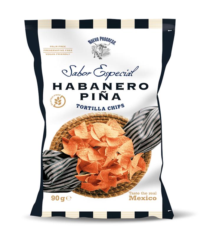 Totopos con sabor a habanero, 120g