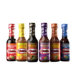 Set med de 6 nya såserna "El Yucateco"