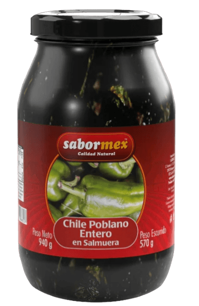 Hela Poblano Chili 940g - Sabormex