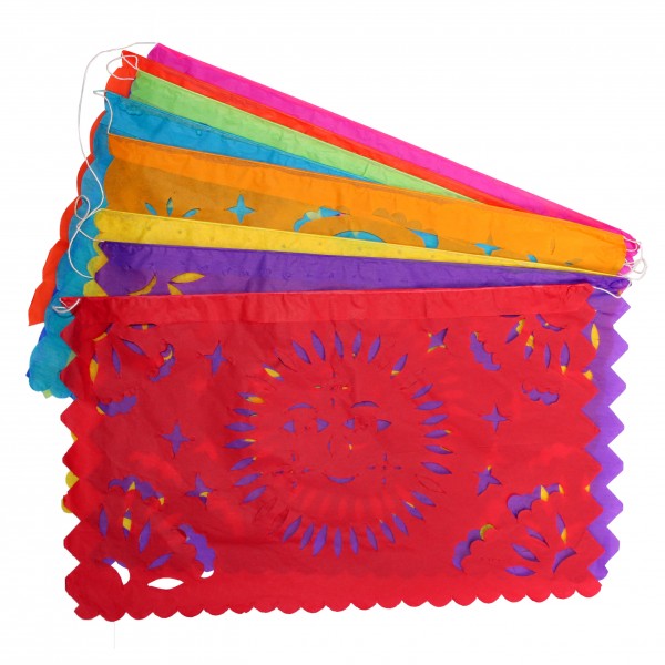 Papel Picado, blandade färger (papper)