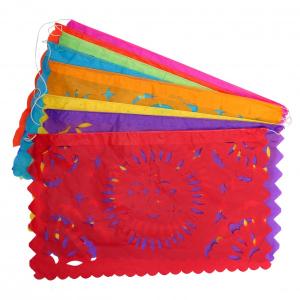 Papel picado  colores diversos, 50 mts