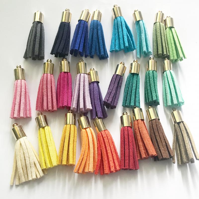 Tassel med gulddetalj, 3,3cm, olika färger, 1st