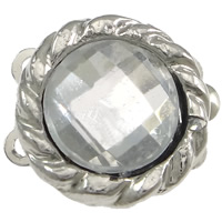 Lås 2-radigt med rhinestones, platinum, 1st