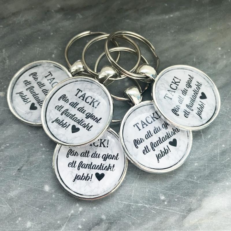 Färdig nyckelring ”tack för att du gjort ett fantastiskt jobb”, 1st