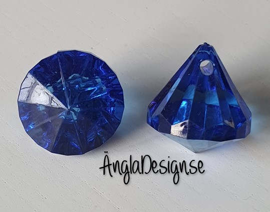 Prisma liten "Änglakropp" blå i acryl 1st